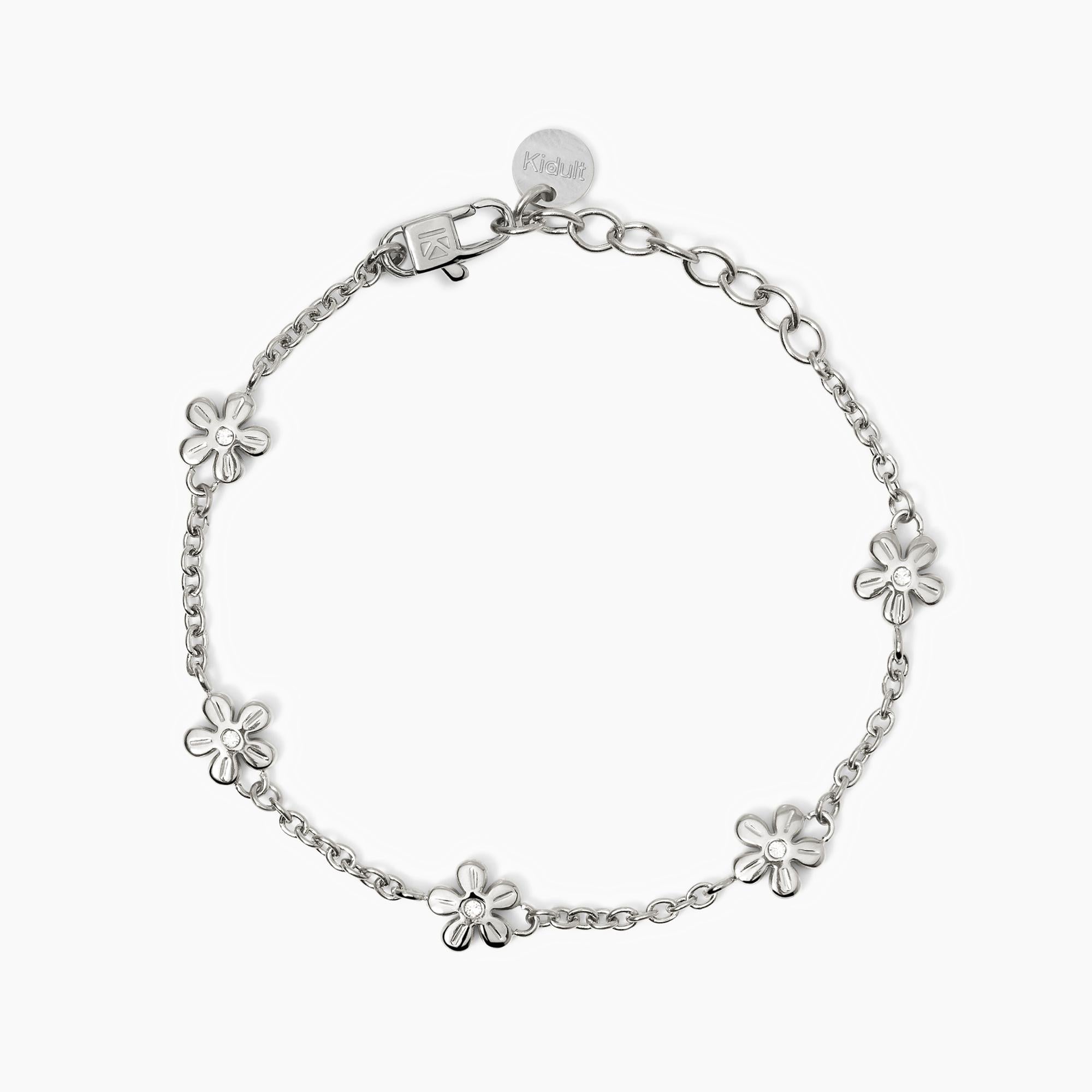 Bracciale con catena rolò e fiori Style 17