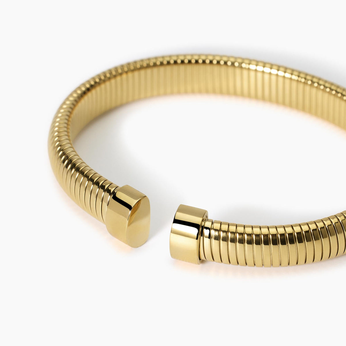 Bracciale tubogas in acciaio dorato Style 13
