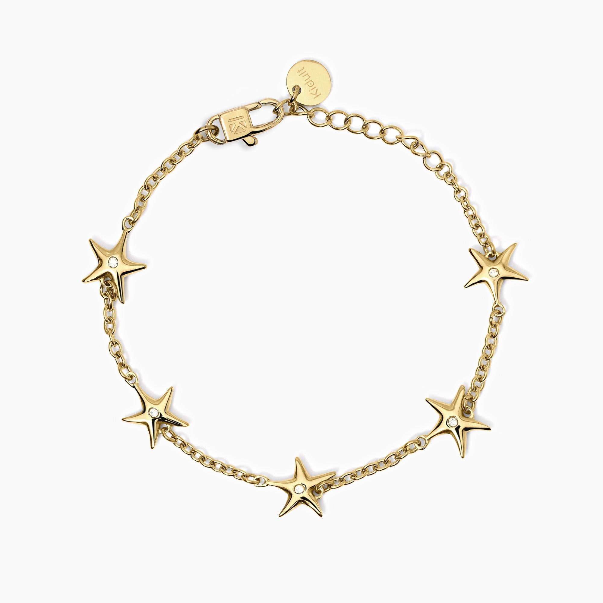 Bracciale dorato con ciondoli stella marina Style 18