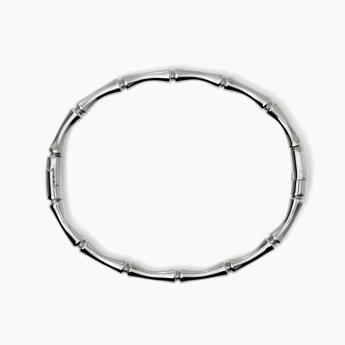Bracciale rigido effetto bambù in acciaio Style 20