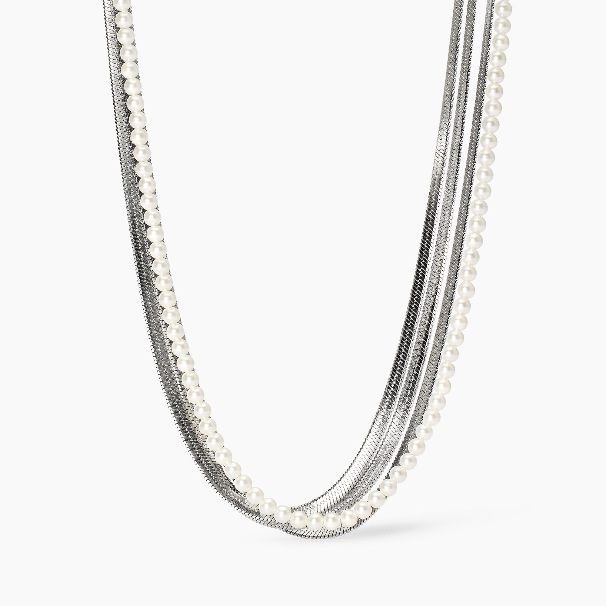Girocollo con catene e perle conchiglia Style 14