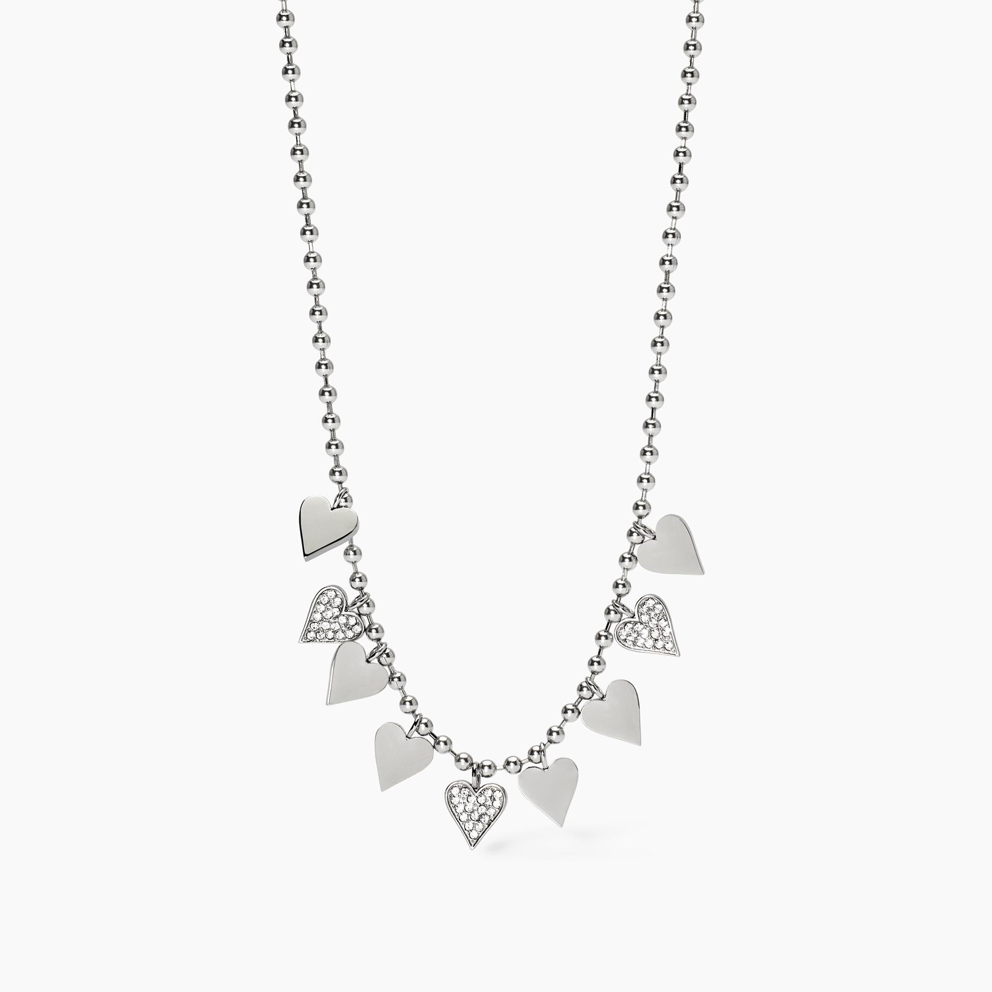 Girocollo con catena a sfere e cuori Style 18