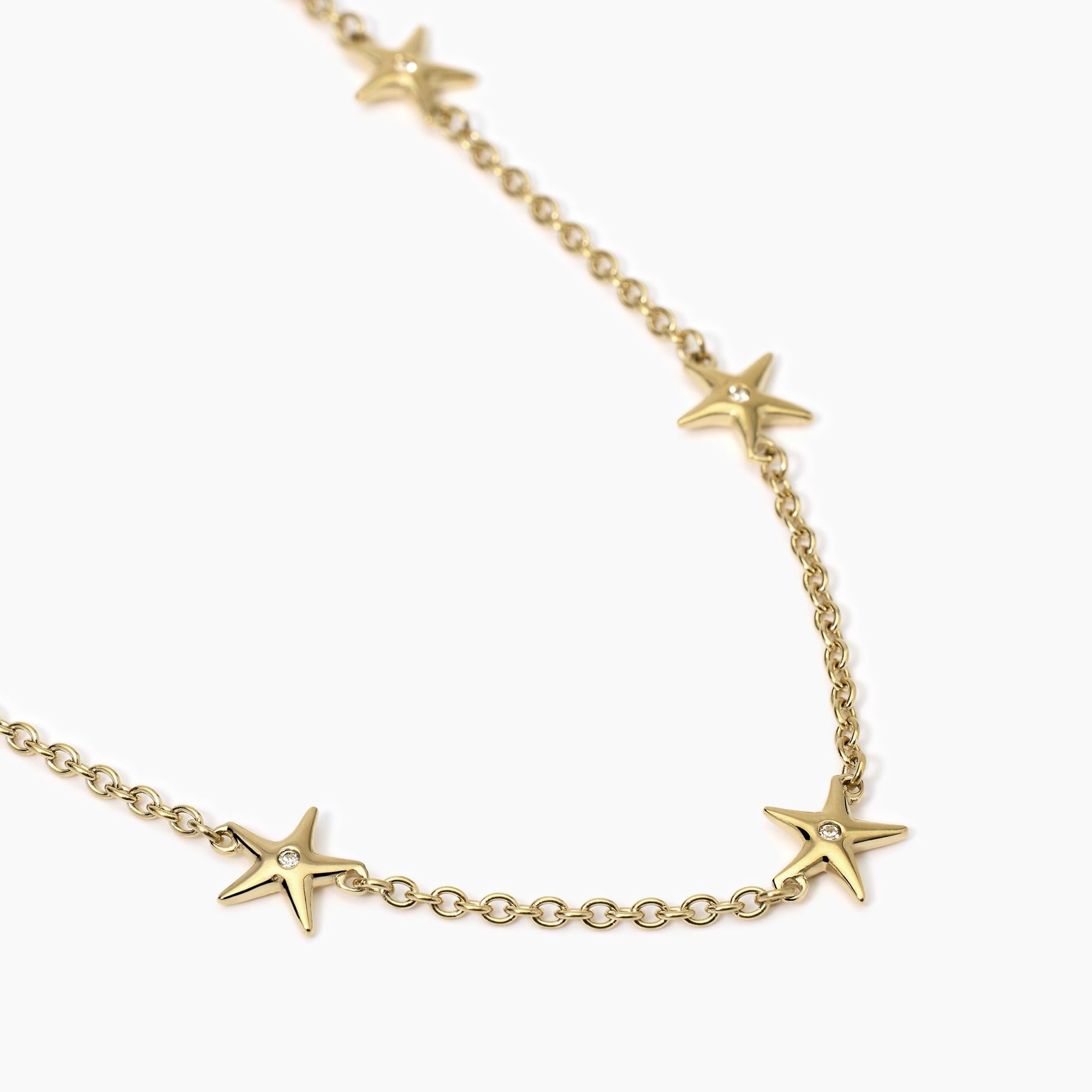 Girocollo dorato con stelle marine Style 19