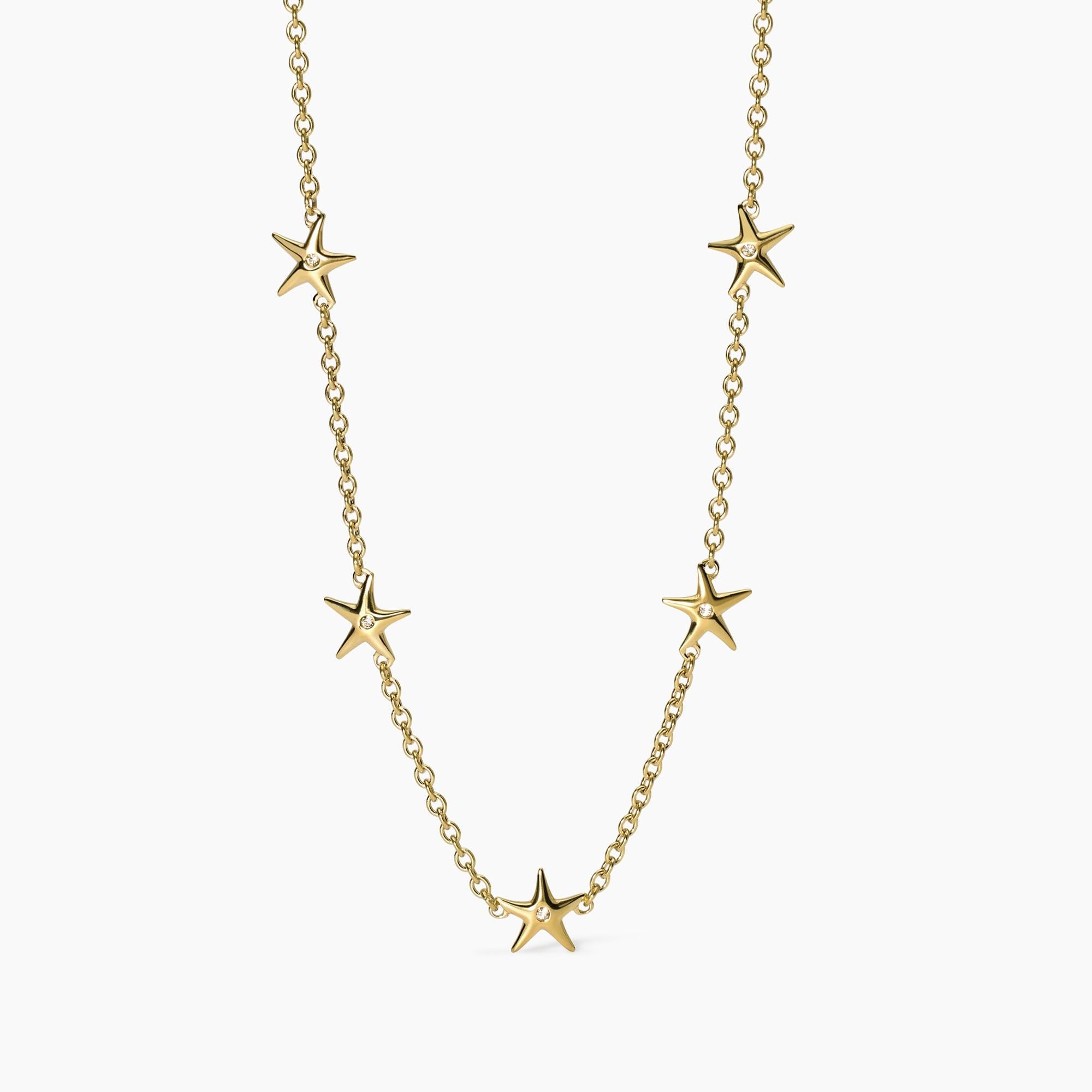 Girocollo dorato con stelle marine Style 19