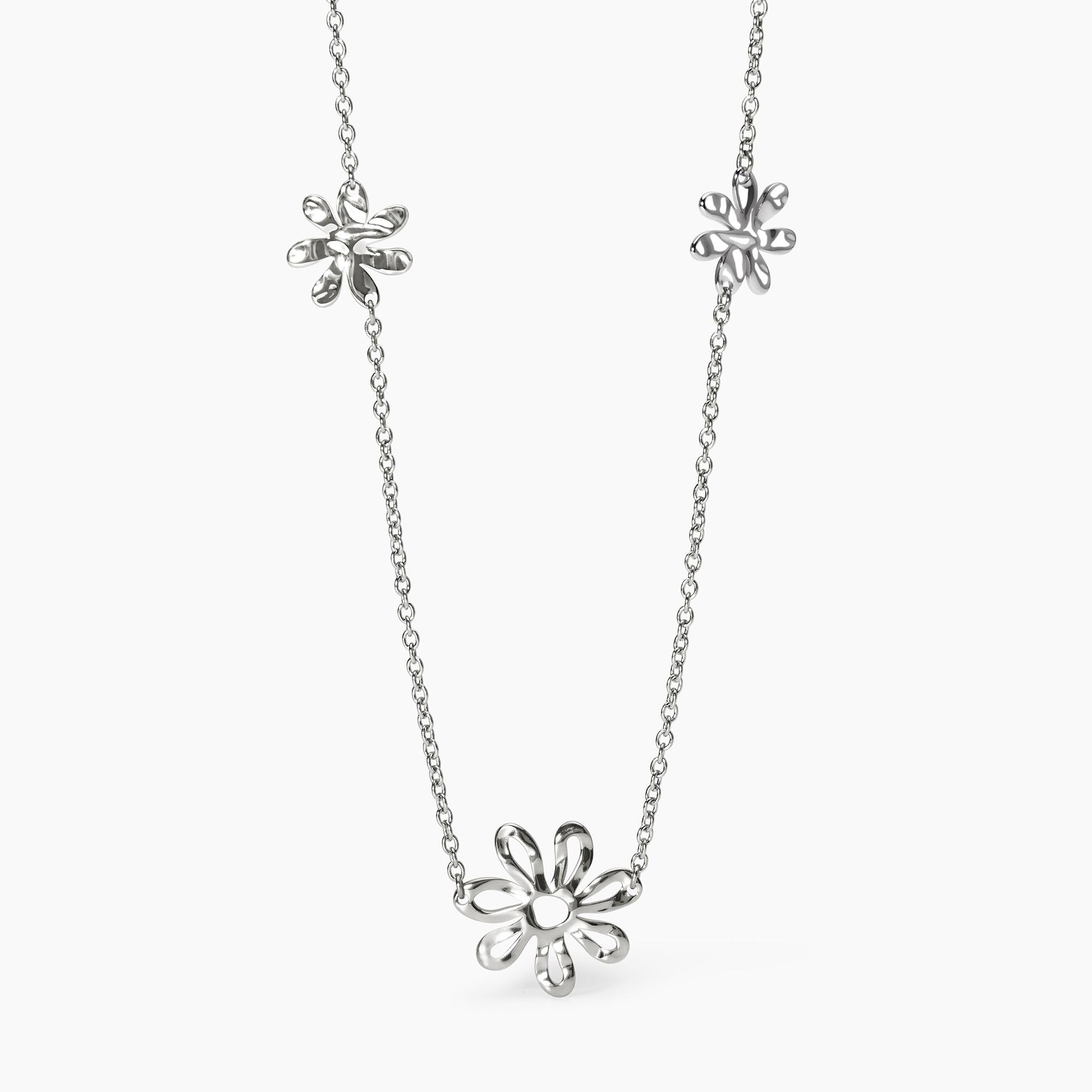 Girocollo con fiori effetto martellato Style 16