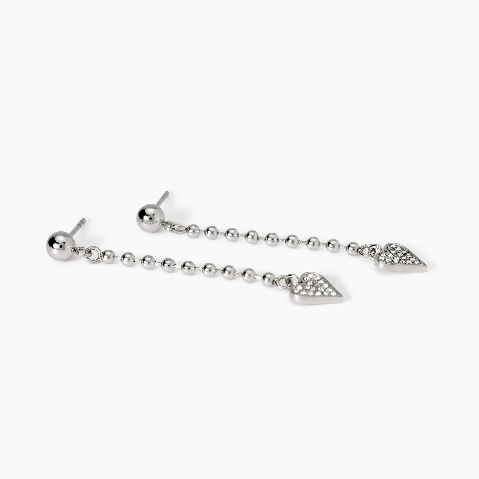Orecchini pendenti con cuori in cristalli Style 18