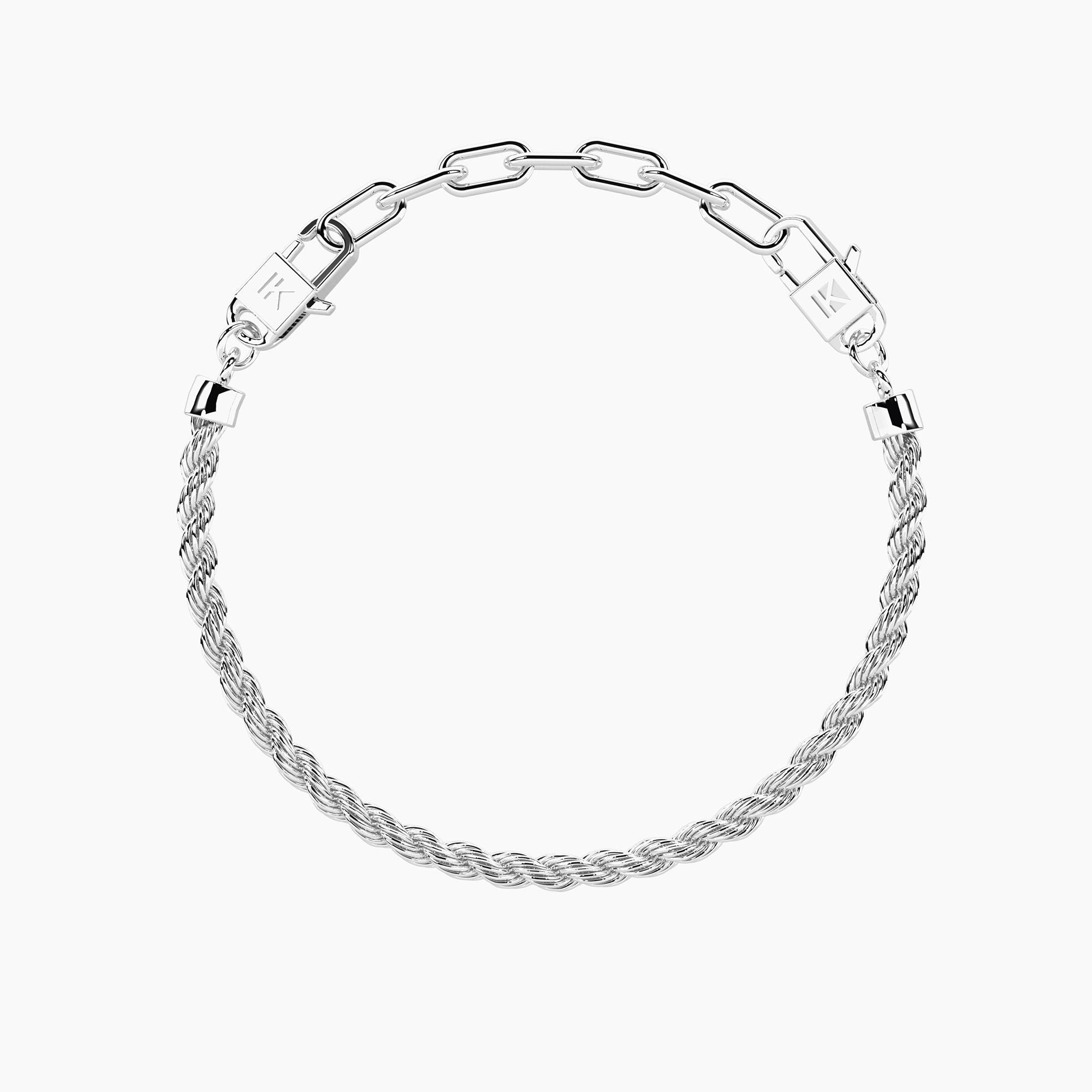 Bracciale componibile con catena corda Holiday