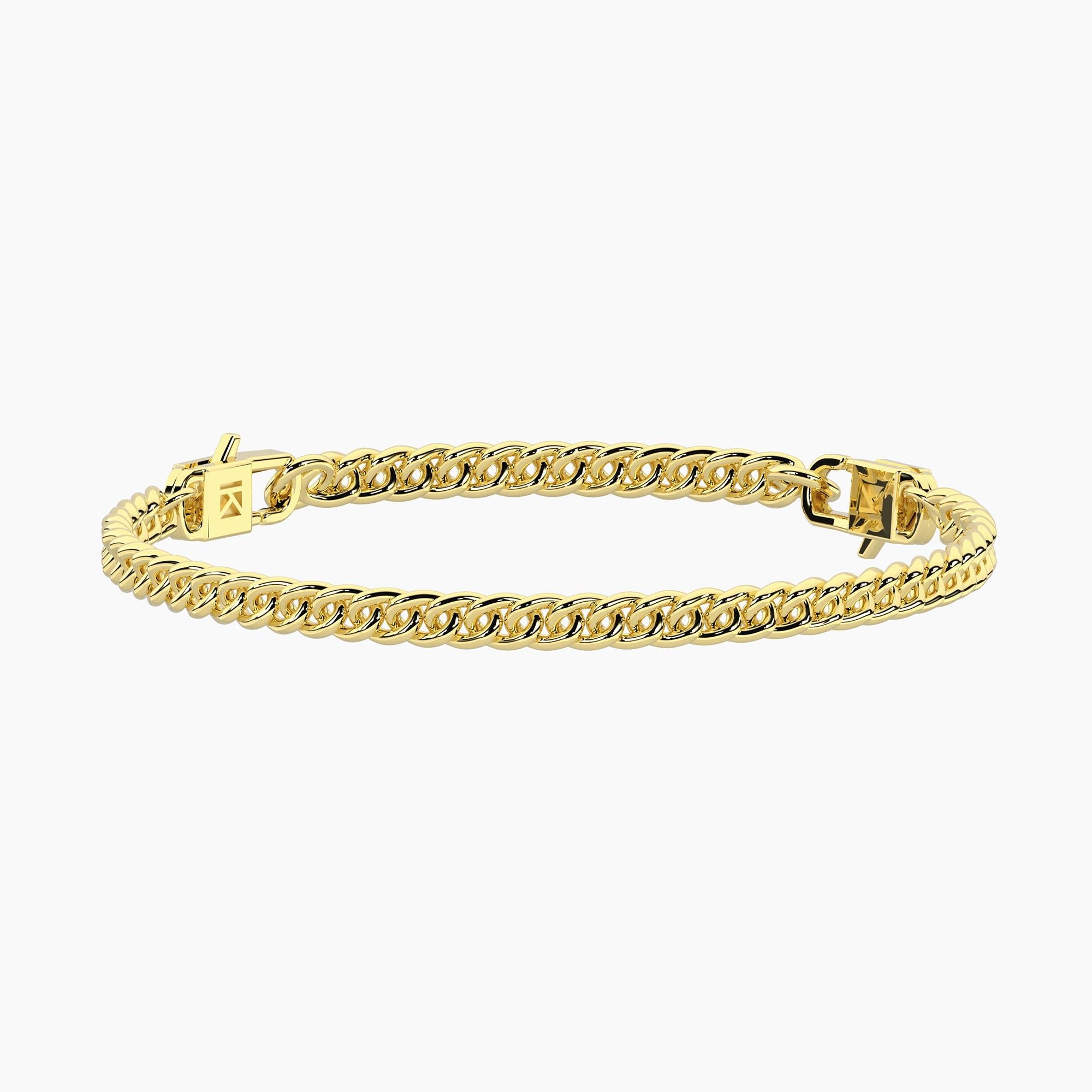 Bracciale componibile dorato con catena groumette Hip hop