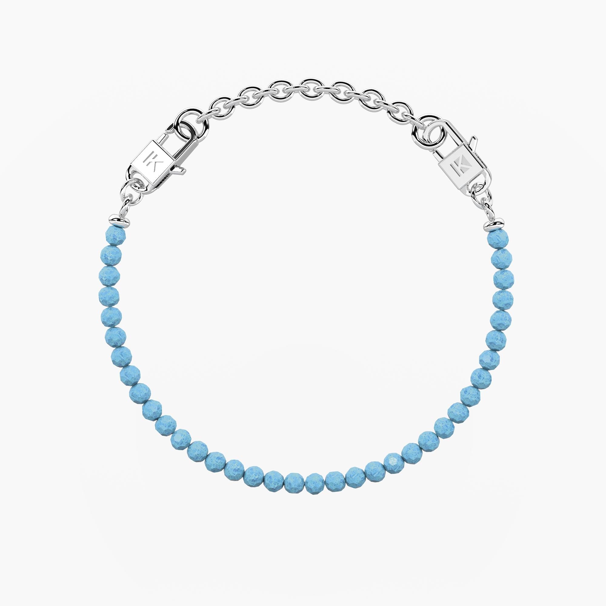 Bracciale componibile con zirconi acquamarina SEÑORITA
