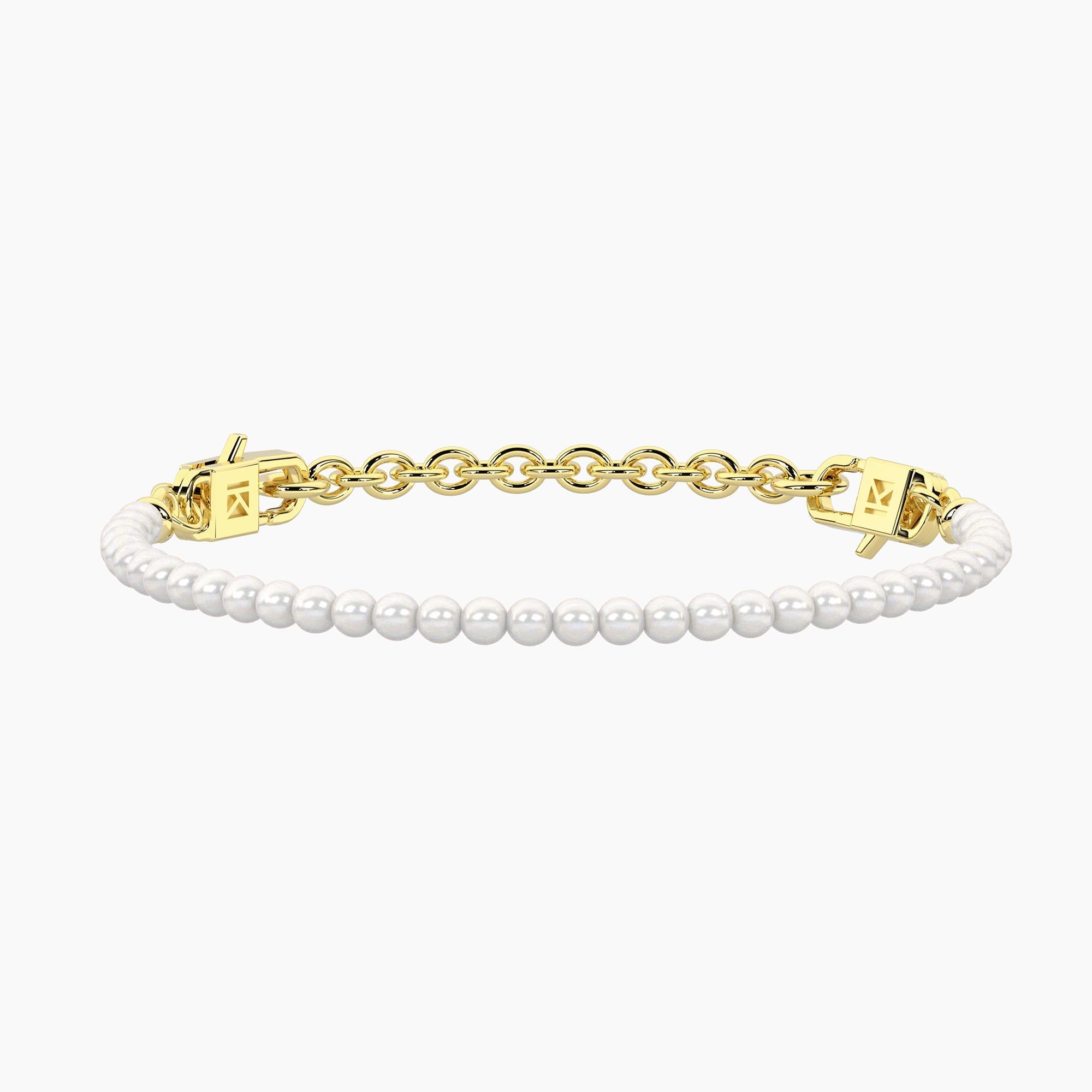 Bracciale componibile dorato con perle conchiglia SEÑORITA