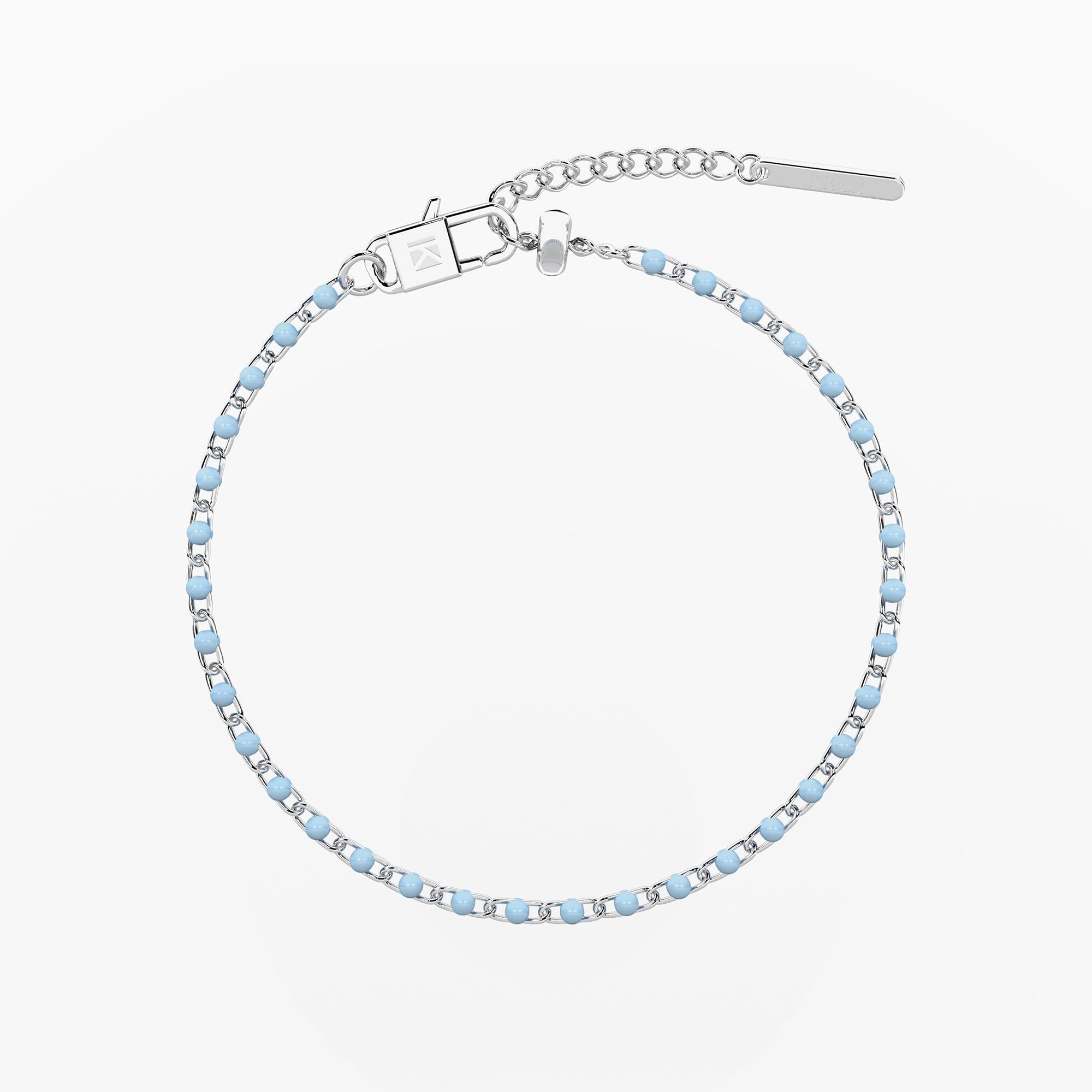 Bracciale componibile azzurro Pop corn