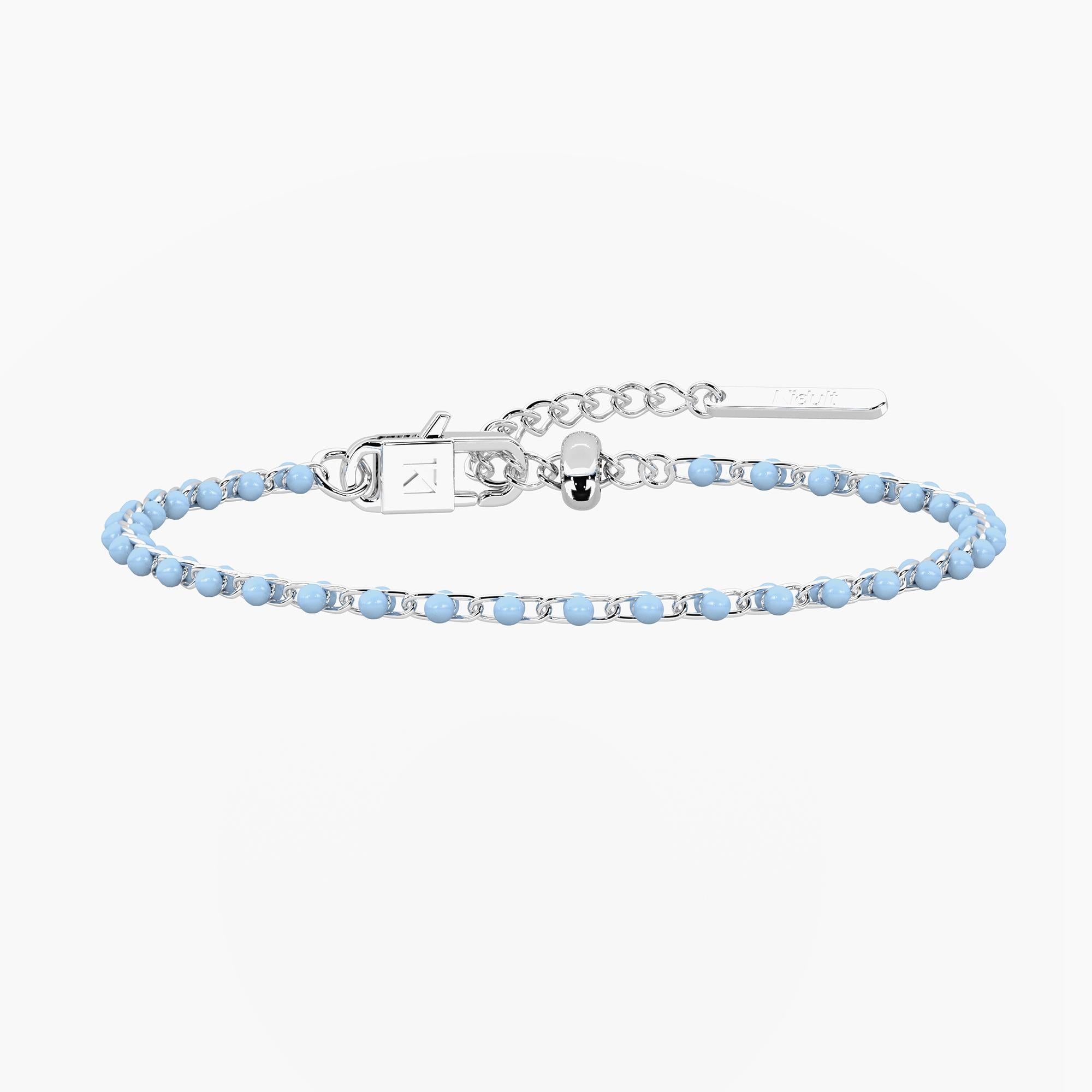 Bracciale componibile azzurro Pop corn