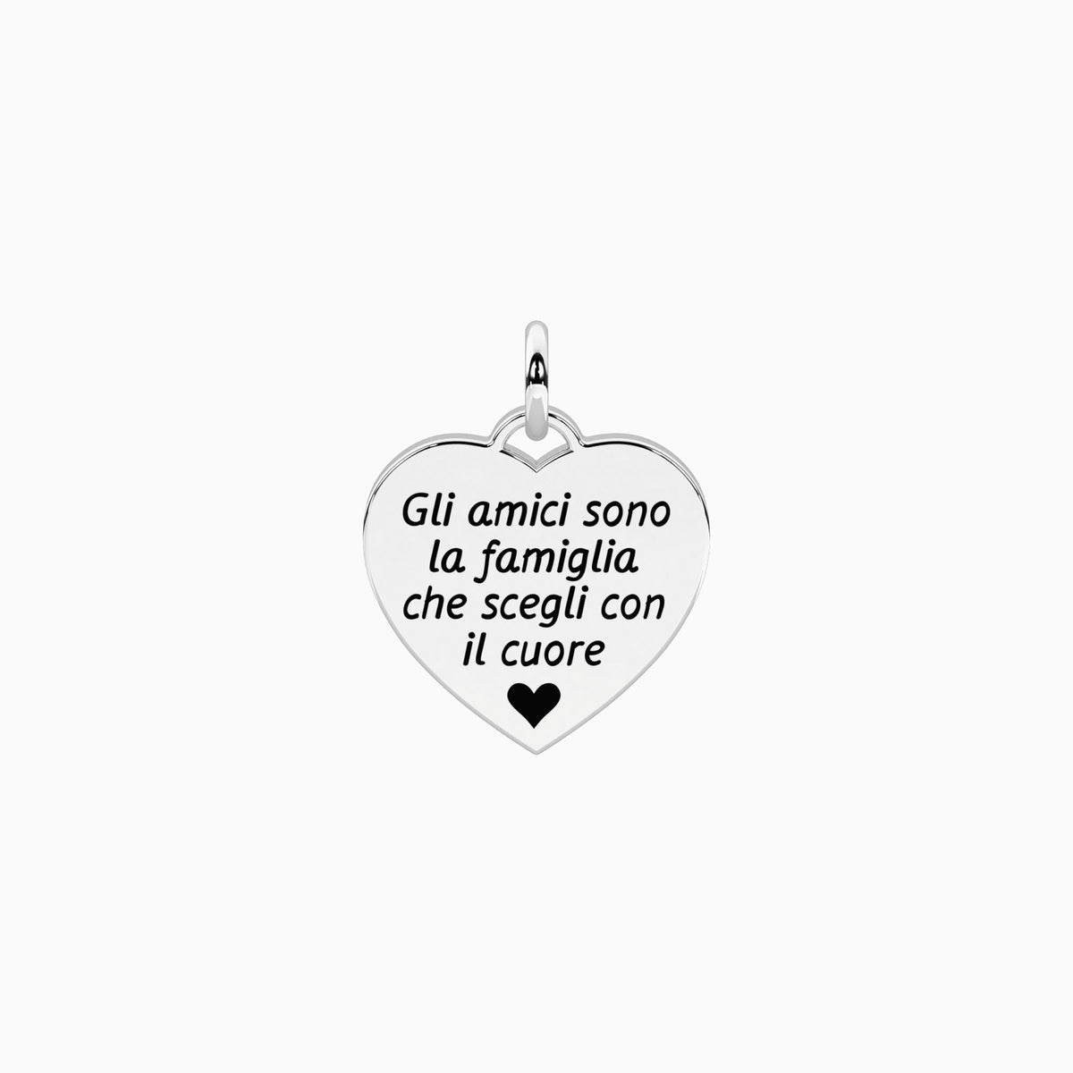 Ciondolo cuore con frase amicizia Gli amici sono la famiglia