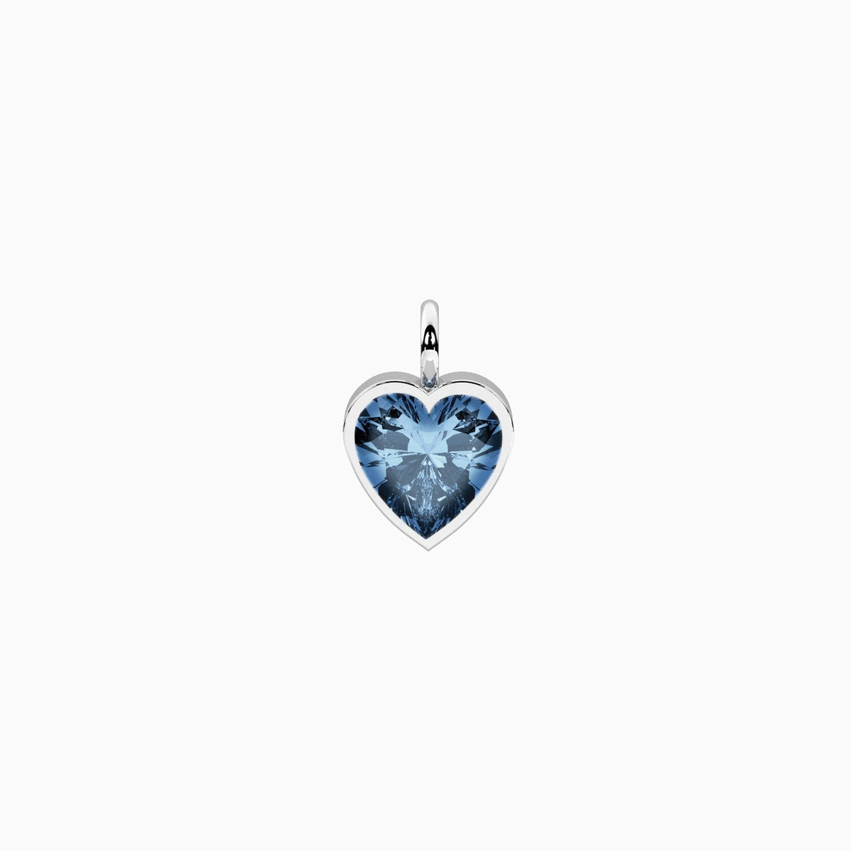 Ciondolo con cristallo azzurro taglio cuore Energia | love