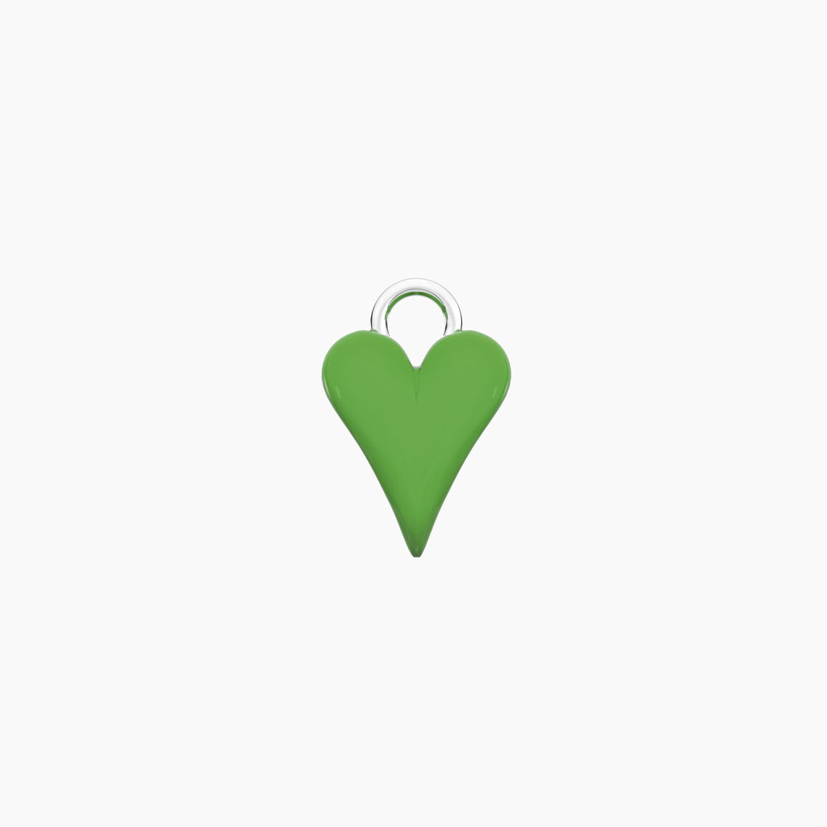 Ciondolo per orecchini a forma di cuore verde Cuore matto