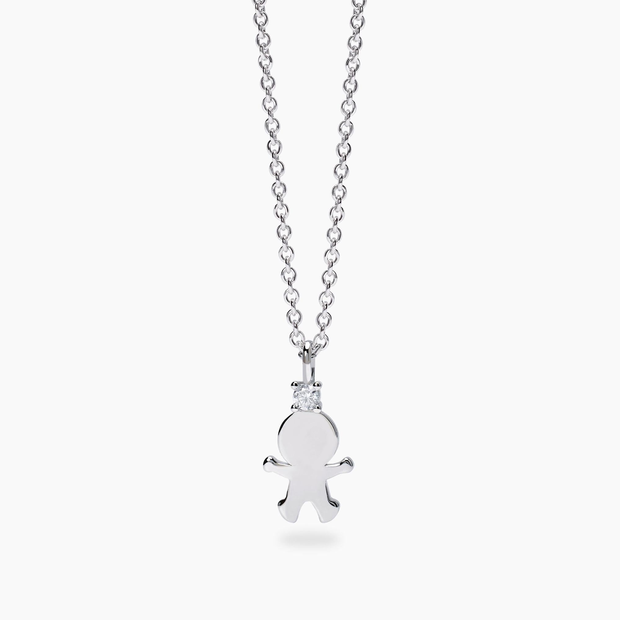 Girocollo con ciondolo bimbo e diamante lab-grown My Diamond