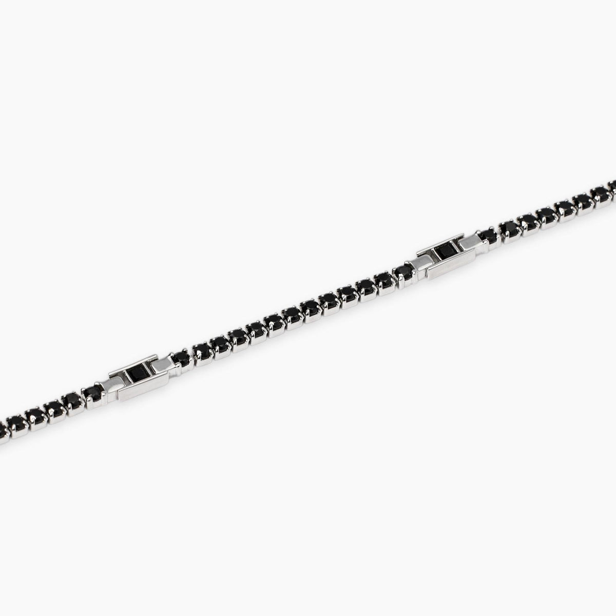 Bracciale tennis da uomo con zirconi neri Cult