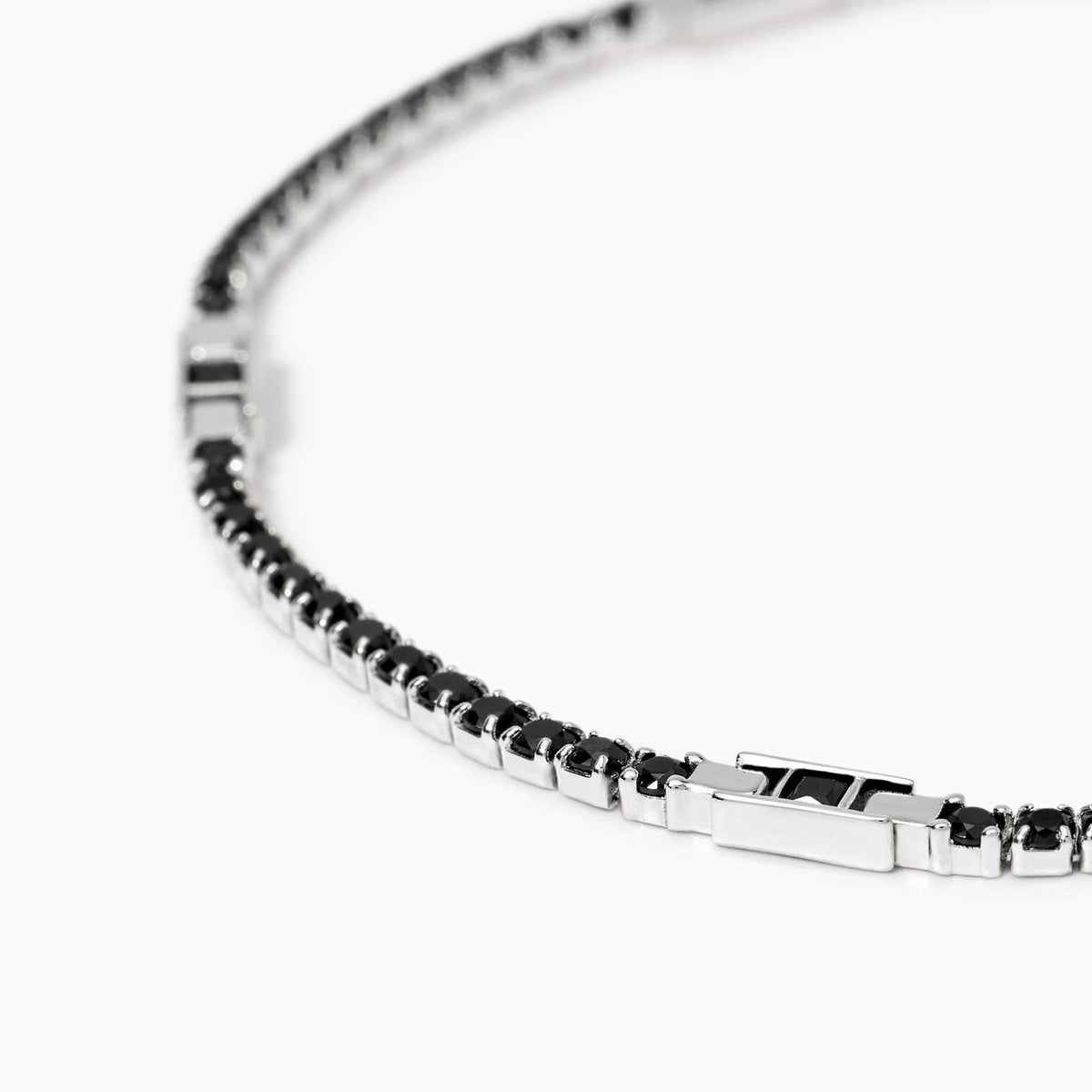 Bracciale tennis da uomo con zirconi neri Cult