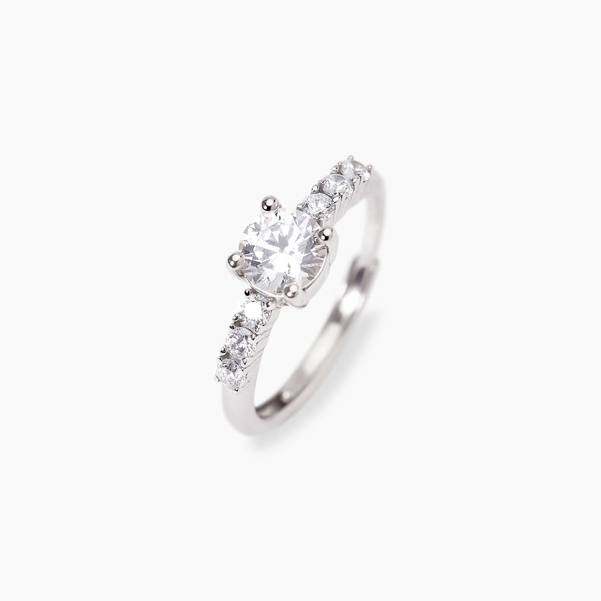 Anello regolabile in zirconi bianchi DIMMI DI SÌ