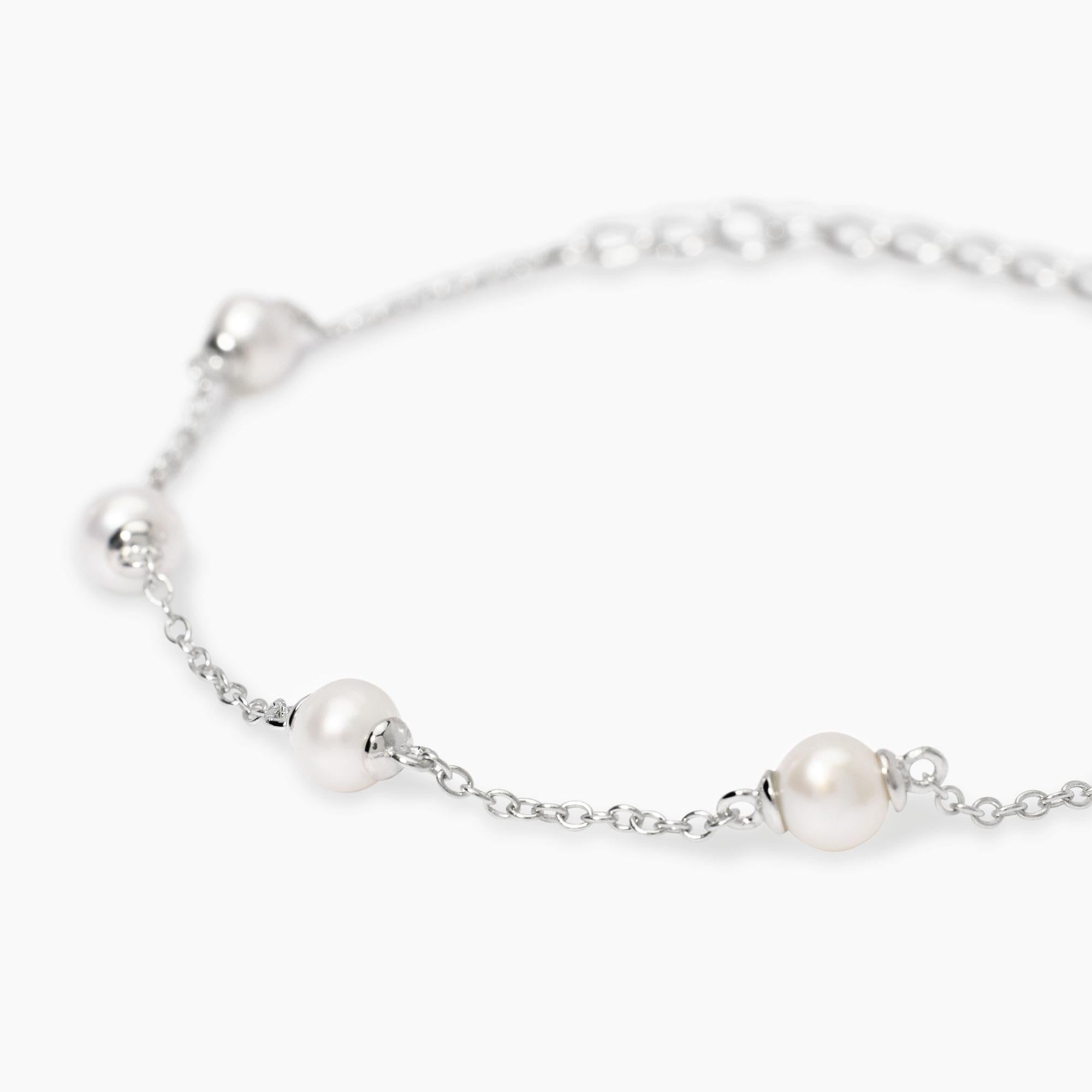 Bracciale in argento con perle coltivate C'ERA UNA VOLTA