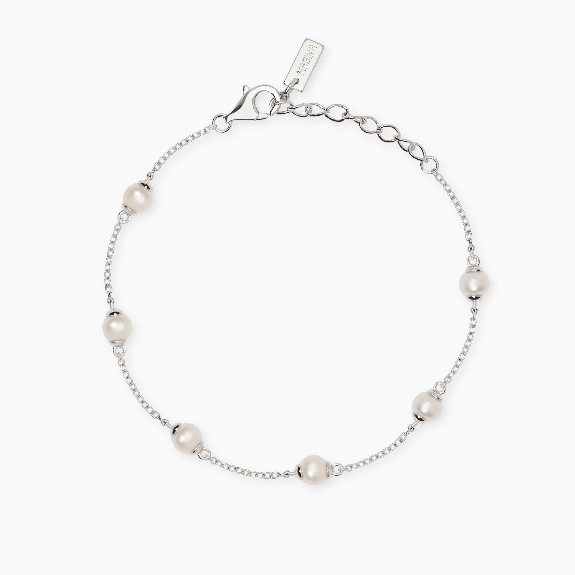 Bracciale in argento con perle coltivate C'ERA UNA VOLTA