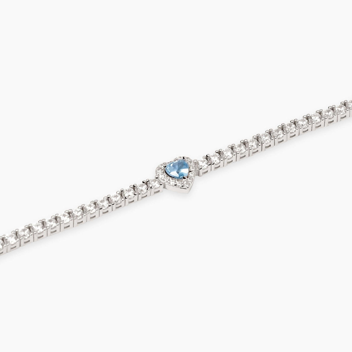 Bracciale tennis con acquamarina sintetica LOVE AFFAIR