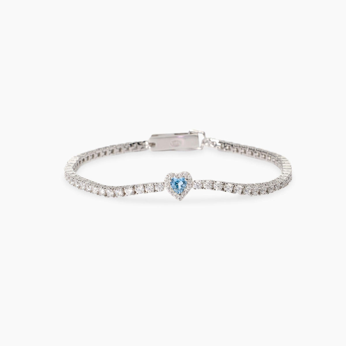 Bracciale tennis con acquamarina sintetica LOVE AFFAIR