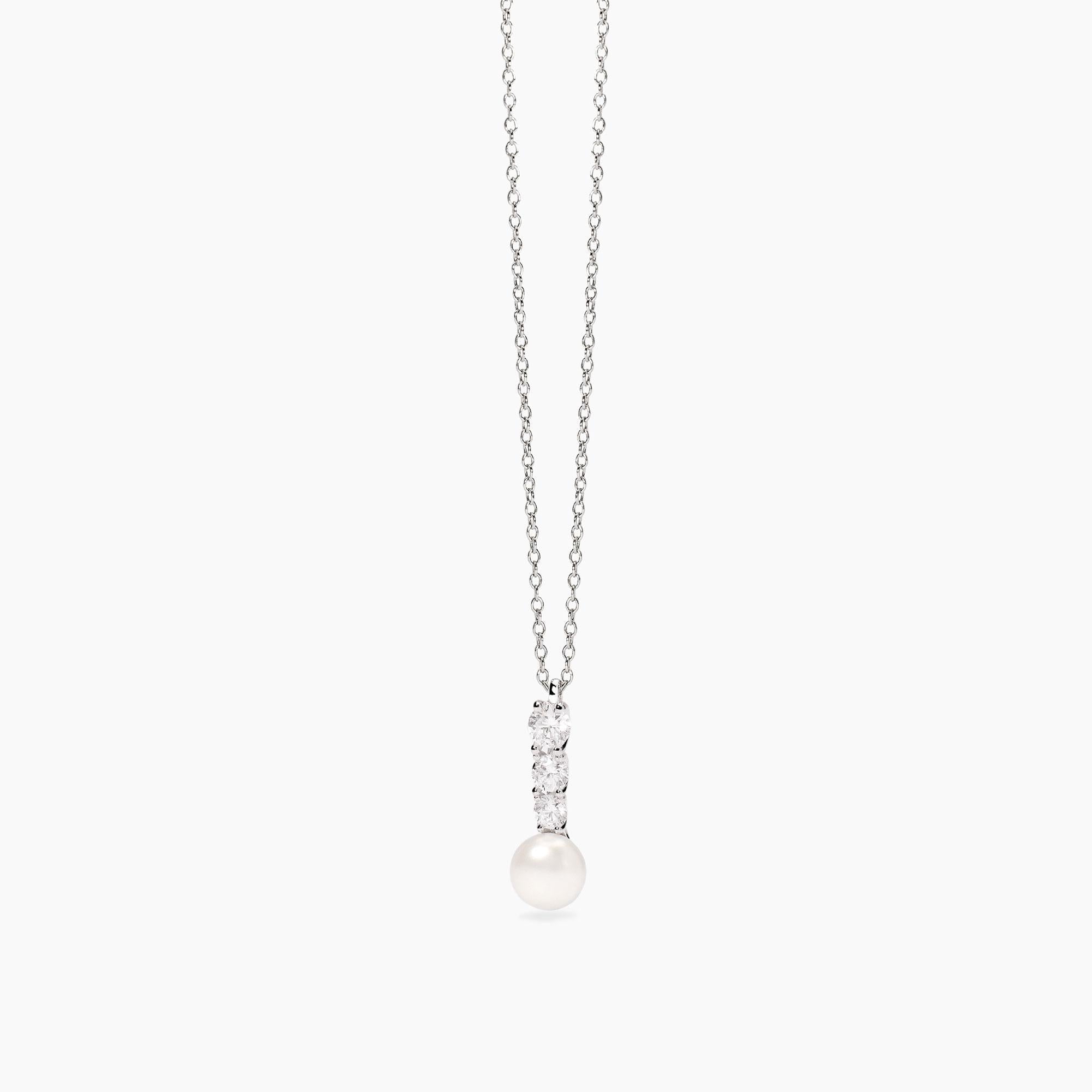Girocollo con zirconi e perla coltivata JULIETTE