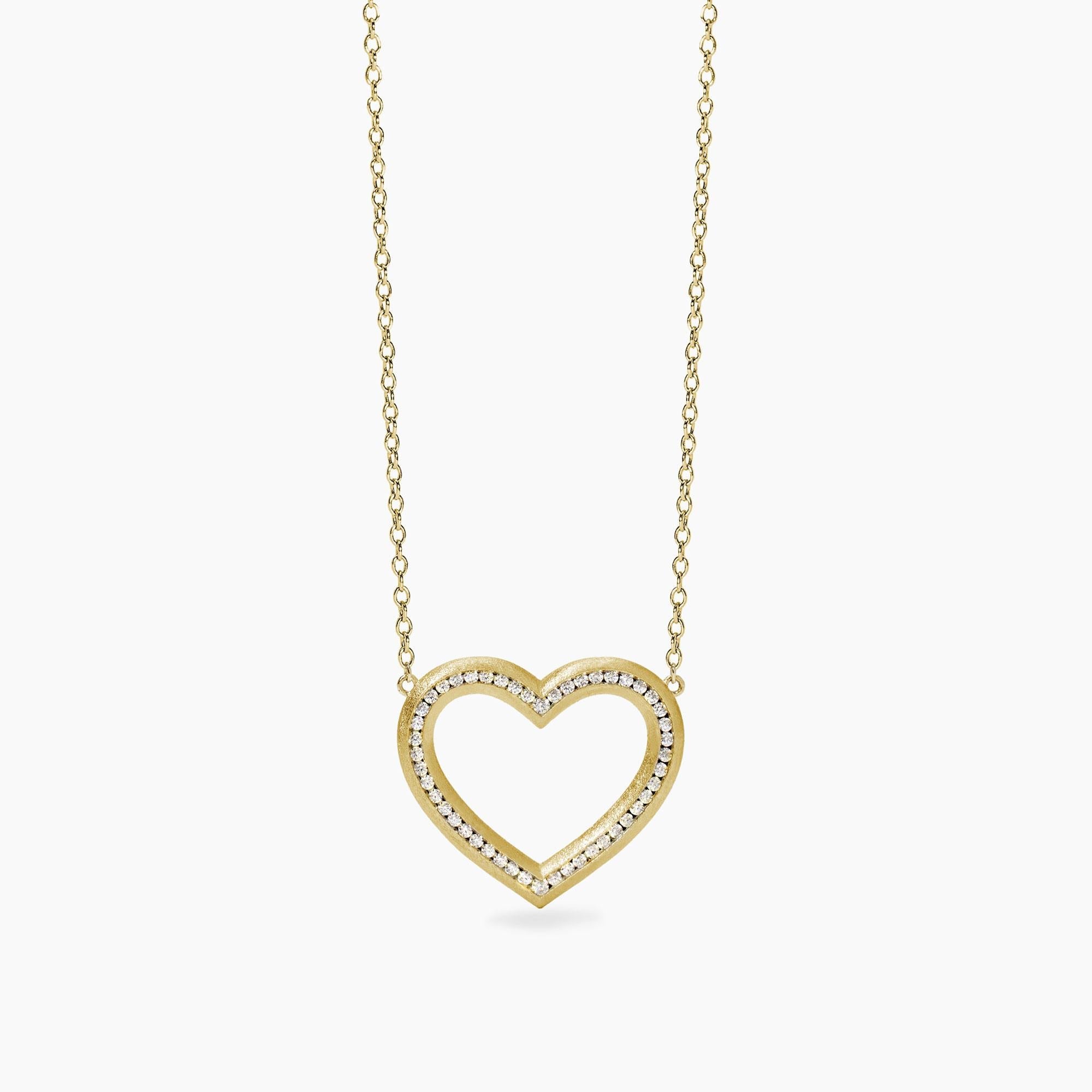 Girocollo in argento dorato con cuore VERA