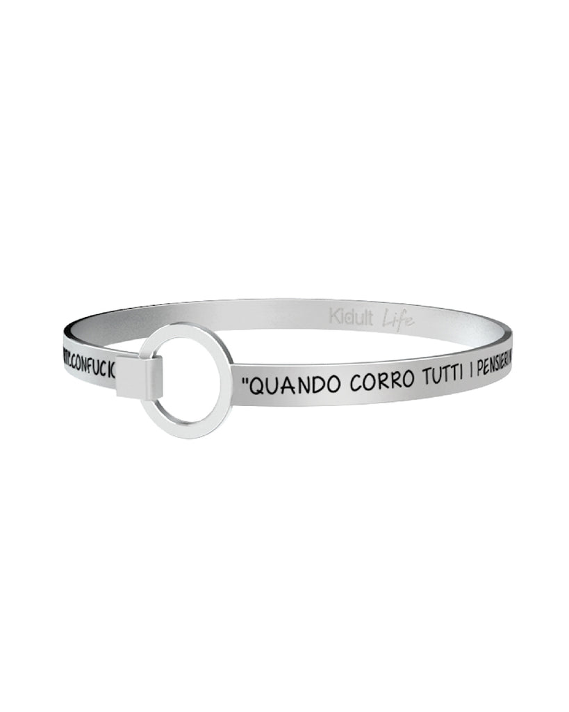 731251 Bracciale Free Time "QUANDO CORRO TUTTI I PENSIERI VOLANO VIA. SUPERARE GLI ALTRI È AVERE LA FORZA SUPERARE SE STESSI È ESSERE FORTI."