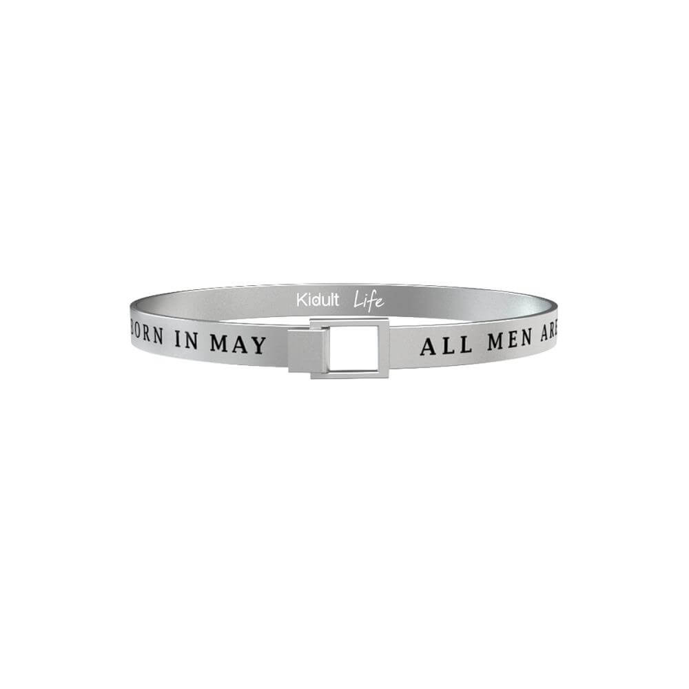 731380 Bracciale Symbols "All men are created equal but only the best are born in may"