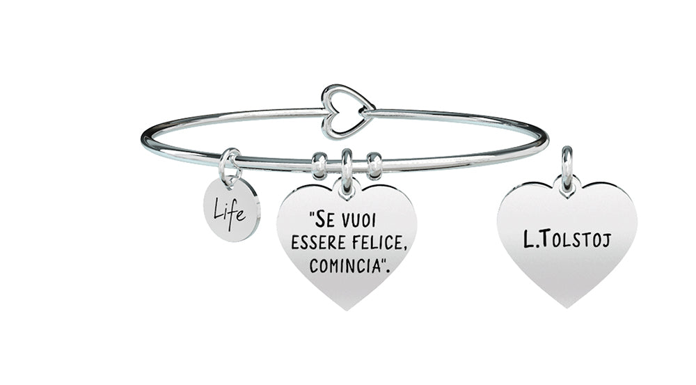 731504 Bracciale Philosophy "Se vuoi essere felice comincia"