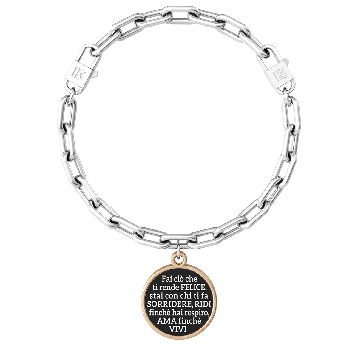 731924 Bracciale Family "Fai ciò che ti rende felice stai con chi ti fa sorridere ridi finchè hai respiro ama finchè vivi."