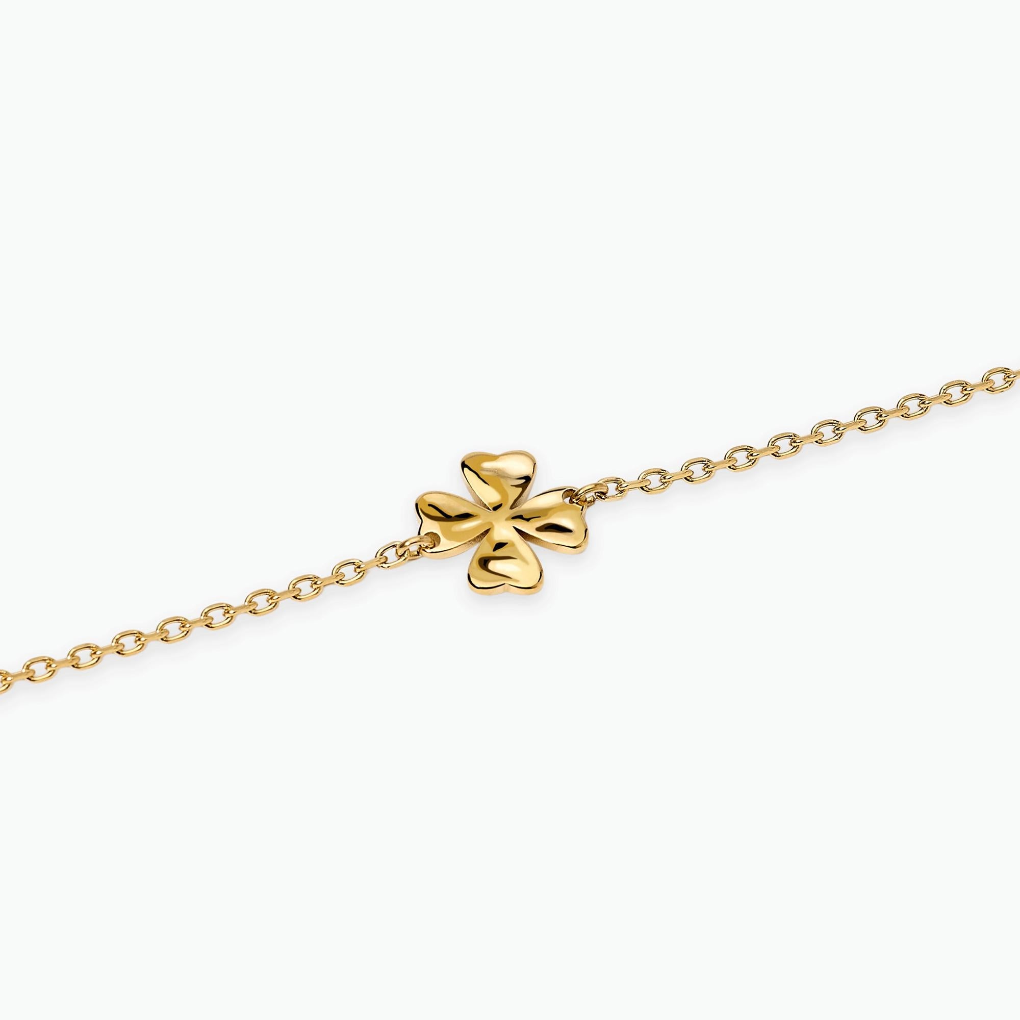 Bracciale dorato con quadrifoglio Style 57