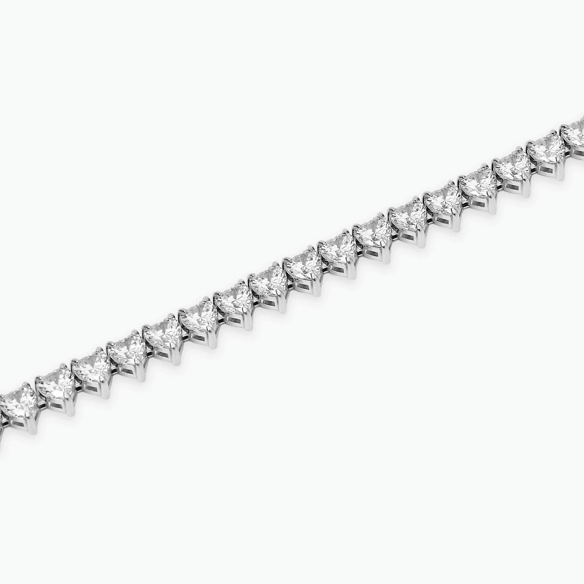 Bracciale tennis cuore con zirconi bianchi Style 60