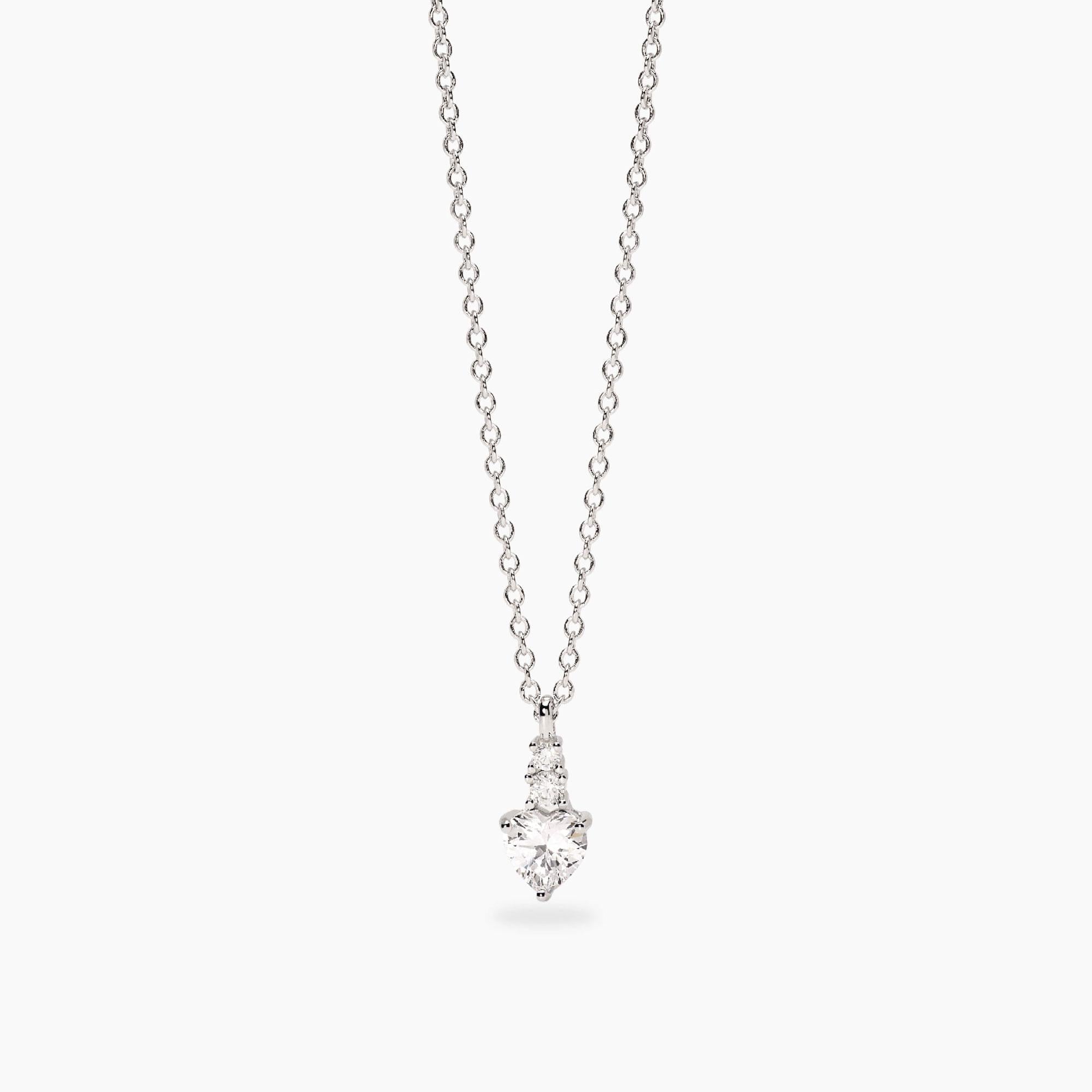 Girocollo con pendente con zirconi taglio cuore ROUGE