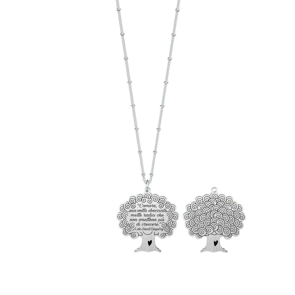 751118 Collana Nature "L'amore una volta sbocciato mette radici che non smettono più di crescere"