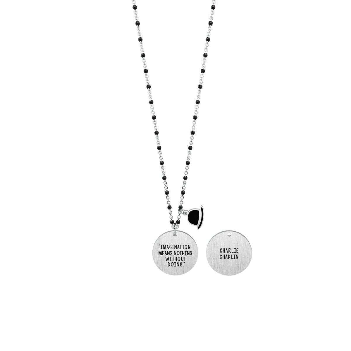 751147 Collana Charlie Chaplin "Imagination means nothing without doing"