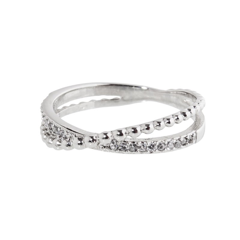 _5an0018 Anello strass intrecciato