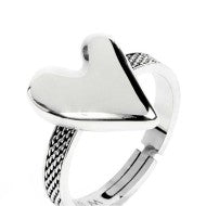 Anello con cuore irregolare