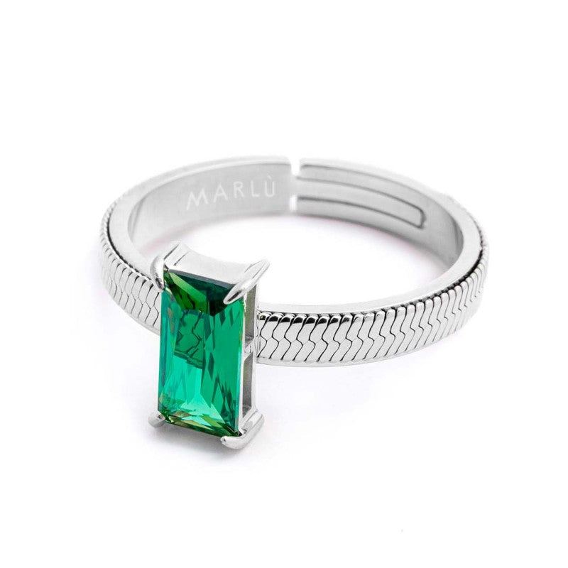 Anello con zircone baguette - Gioielleria Fondente