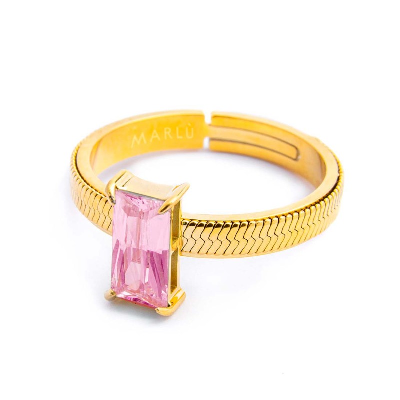 Anello con zircone baguette - Gioielleria Fondente