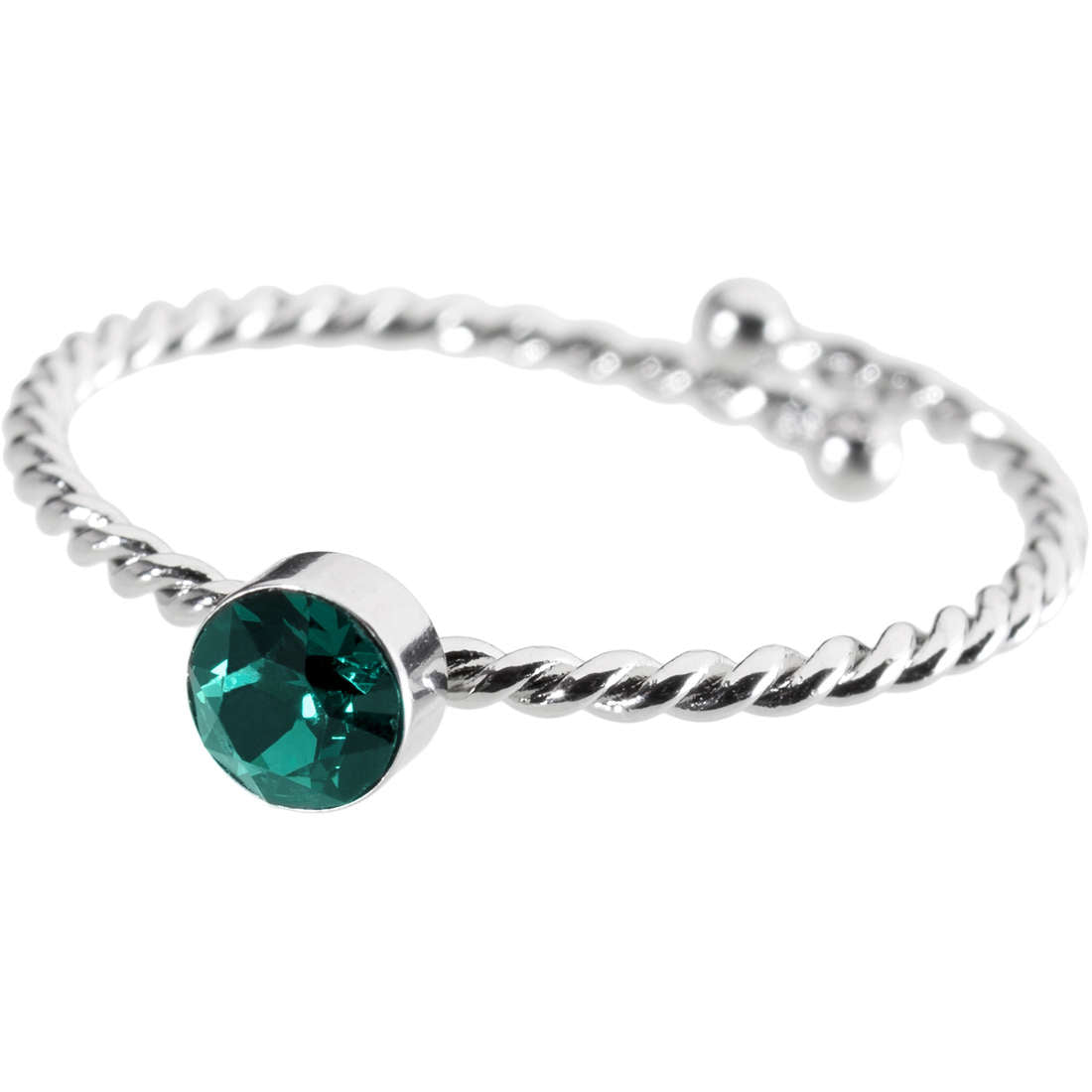 18an047v Anello con solitario SWAROVSKY 4mm