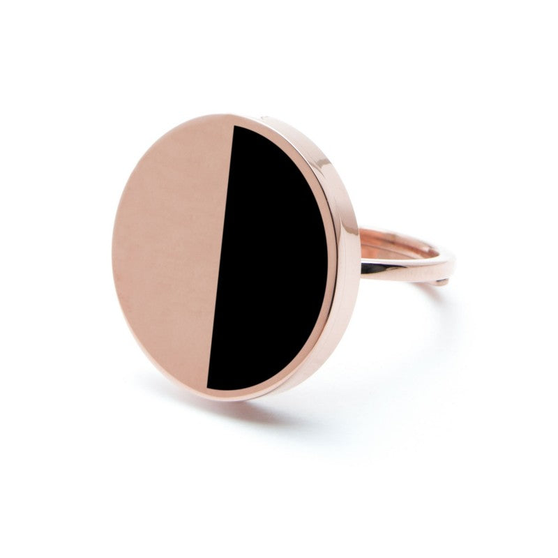 2an0031r-nr Anello nero e rosè