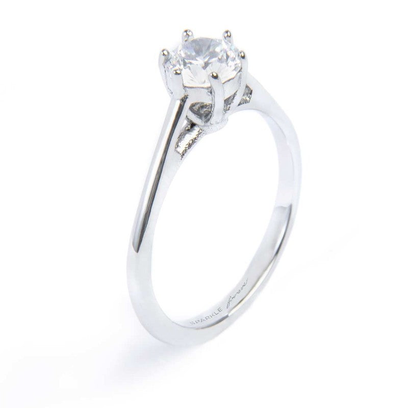 Anello solitario zircone 5.25mm