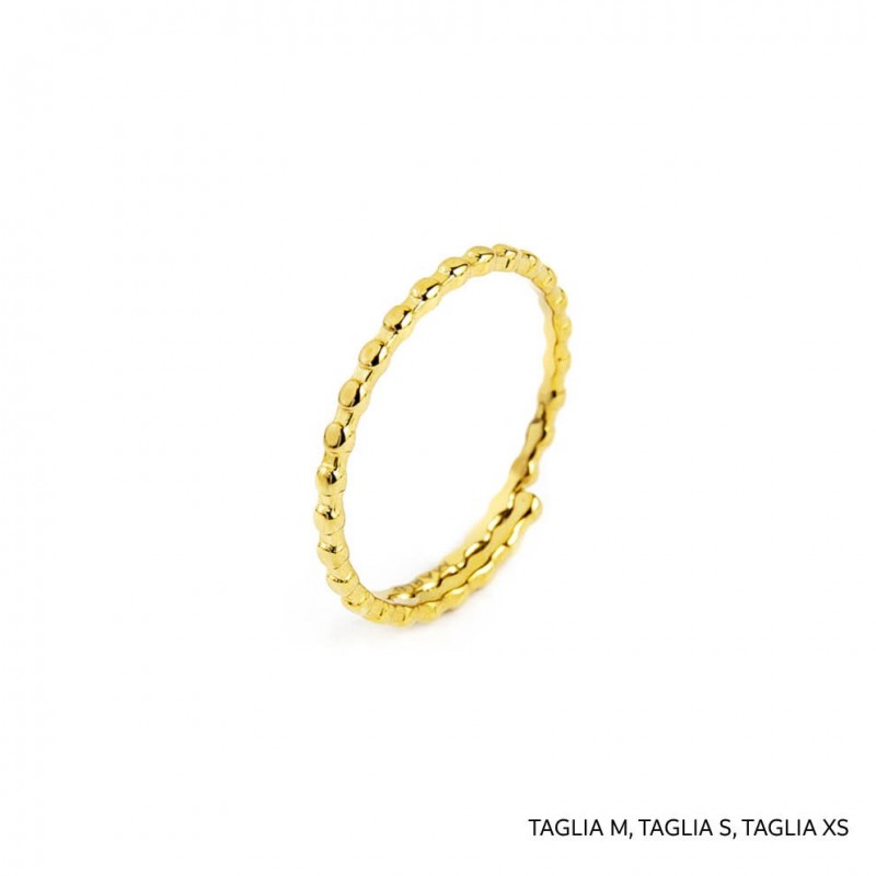 18an095g Anello trama puntinata