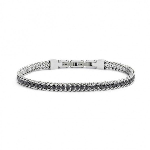 31BR0002N-L BRACCIALE TENNIS ZIRCONI NERI