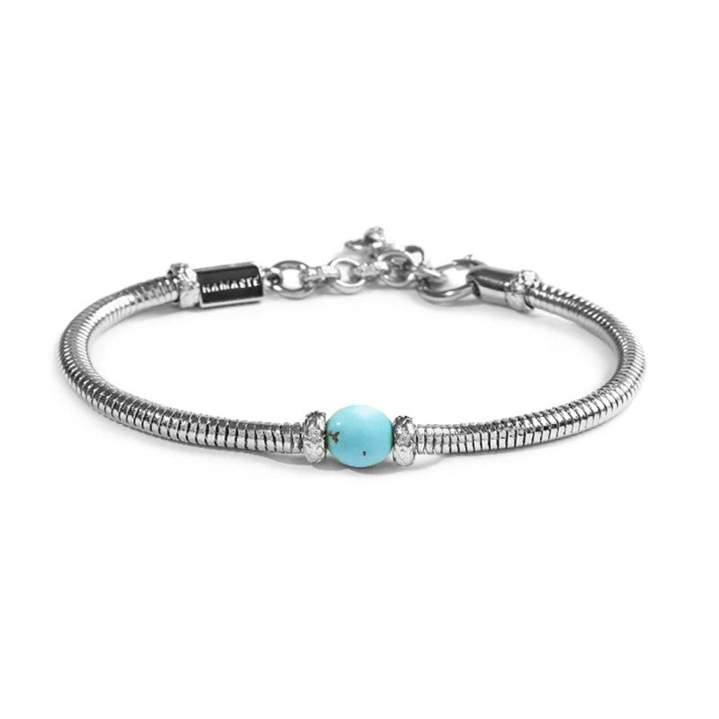 Bracciale catena snake con sfera centrale