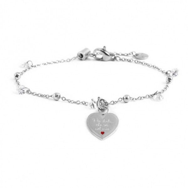 BRACCIALE CON PENDENTE CUORE MAESTRA - Gioielleria Fondente