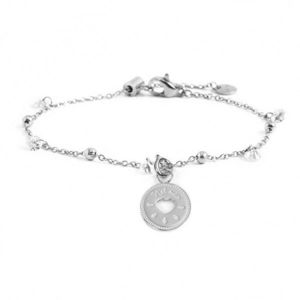 BRACCIALE CON PENDENTE GRAZIE DI CUORE - Gioielleria Fondente